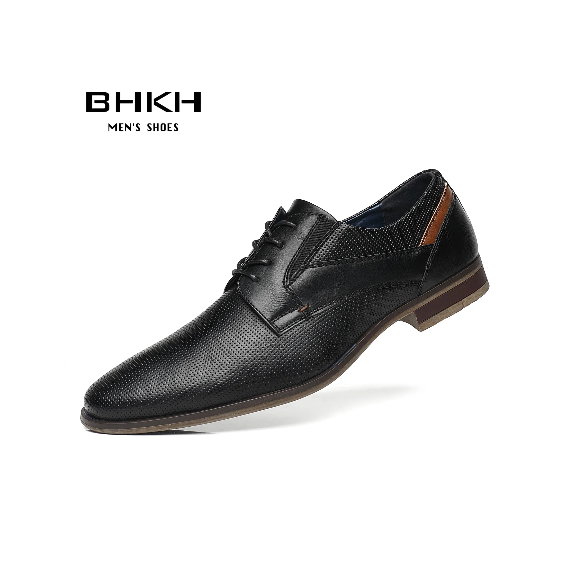 BHKH 2024 Man Formal Dress Shoes Spring Autumn Lace Up Men Wedding Shoes Smart Business Office Work for Men Shoes