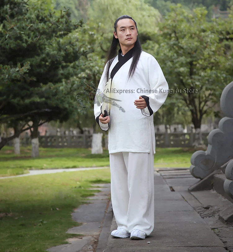 Custom 25 Colors Wudang Robe Taoist Tai chi Uniform Kung fu Suit Wing Chun Martial arts Sets Meditation Clothing