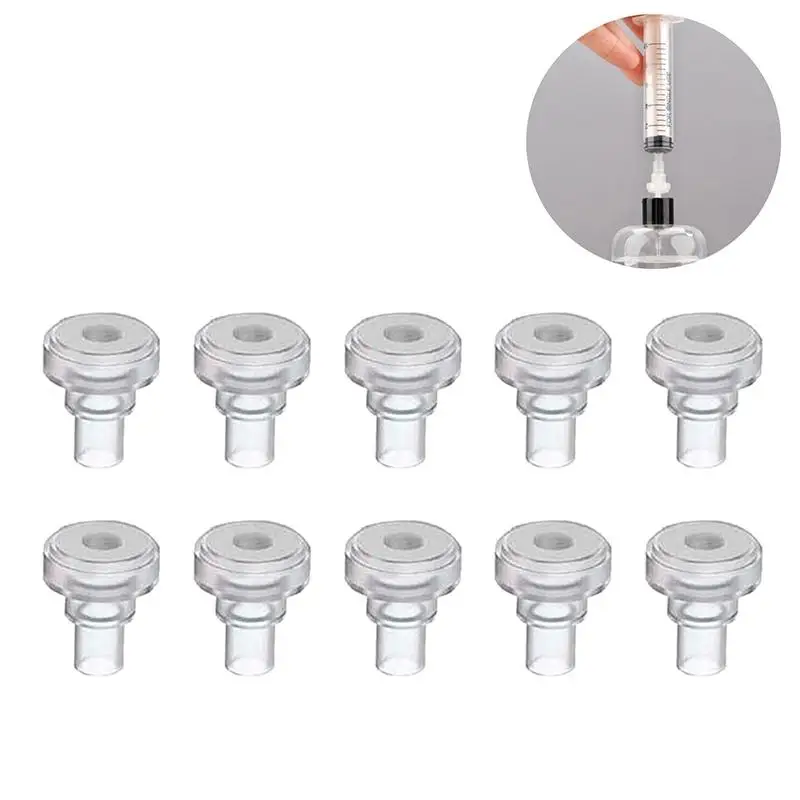 2Pcs Universal Perfume Dispenser Syringe Needle Conversion Head Clear Safe Material Refill Tool for Small Bottle Transfer