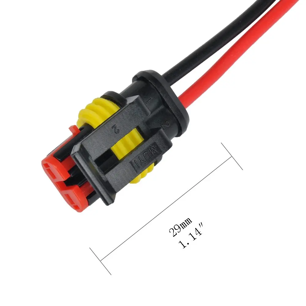 2Pin Way 18AWG Waterproof Wire 1.5mm Series Terminal Connector-5 Kit