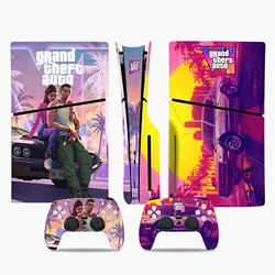 Grand Theft Auto GTA 6 PS5 Slim Disc Skin Sticker Decal Cover for Console and 2 Controllers New PS5 Slim disk Skin Vinyl