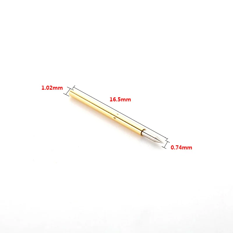 100ピース/パッケージP75-B1ストレートアップポインテッドスプリングテストプローブ直径1.02長さ16.5 pcbテストピン
