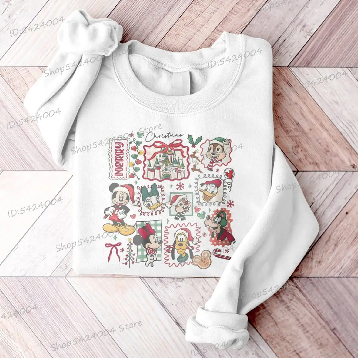 عيد الميلاد ميكي ميني دونالد داك البلوز النساء الرجال الكرتون طويلة الأكمام أنيمي سوداديراس Crewneck عيد الميلاد Y2K البلوز