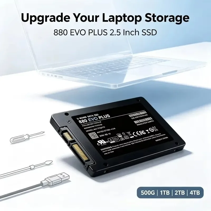 880 EVO PLUS 2.5 Inch Internal Solid State Drive SATA3 SSD 1TB 2TB 4TB Hard Disk Solid State Drive for Laptop Desktop