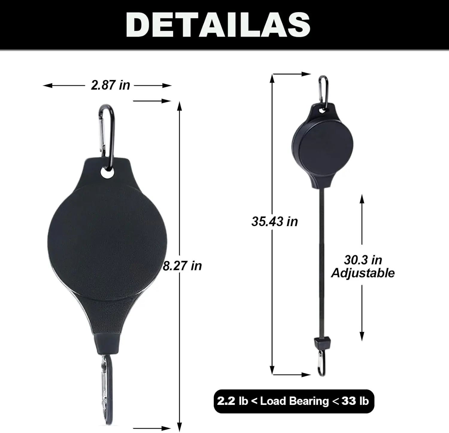 Retractable Plant Pulley Hook Easy Reach Hanging Basket Hanger for Garden Planters Pots Bird Feeder