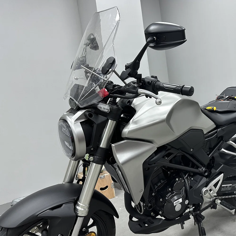 FOR HONDA CMX CL 250 300 500 1100 REBEL DCT Universal Motorcycle Windscreen Windshield Adjustable Round Headlight Wind Deflector