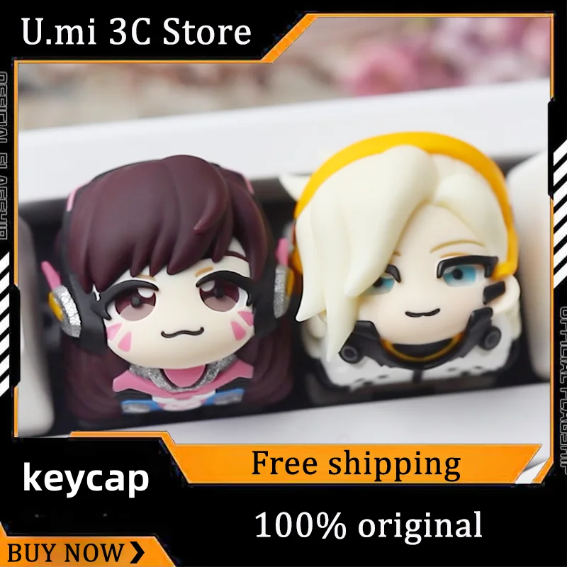 

Overwatch theme keycap D.VA single resin material two-dimensional ESC key mechanical keyboard creative animation gaming keycap