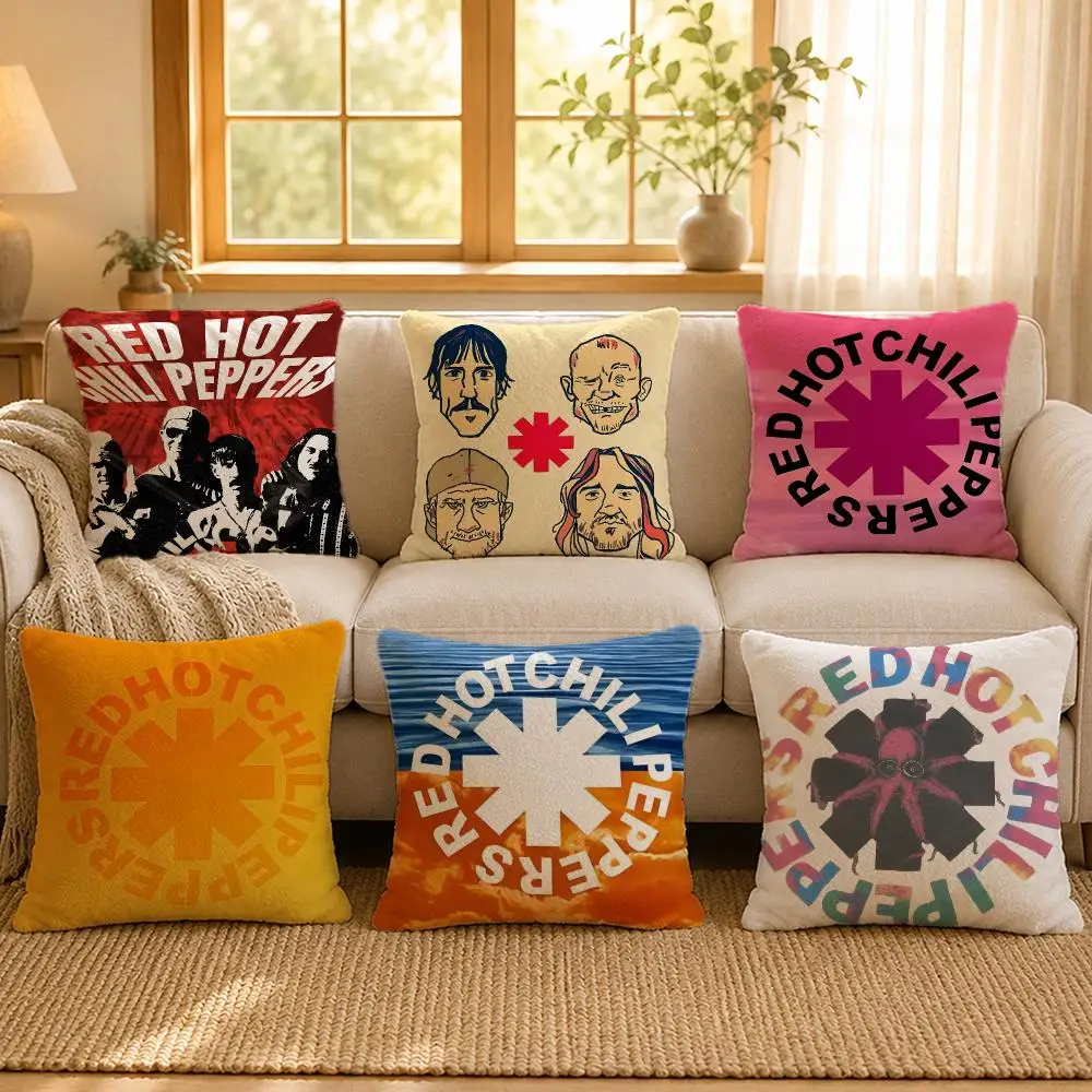 Band RHCP Alternative Rock Cushion Cover Personalized Short Plush Soft Bedroom Sofa Home Decor Gift