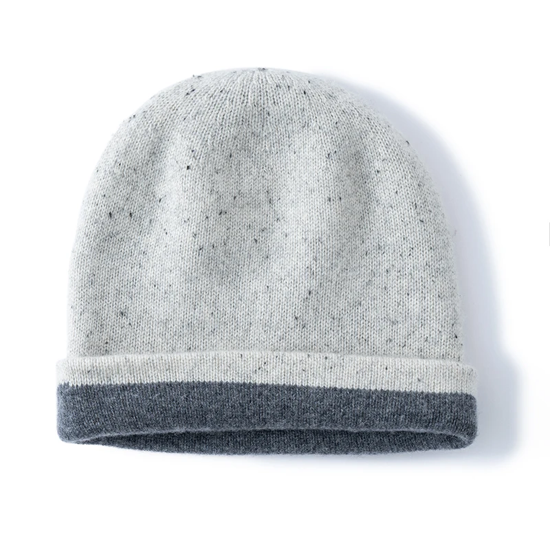 

Хит продаж, вязаная женская шапка-пуловер из 100% кашемира, универсальная и модная, двусторонняя женская кашемировая шапка первой линии