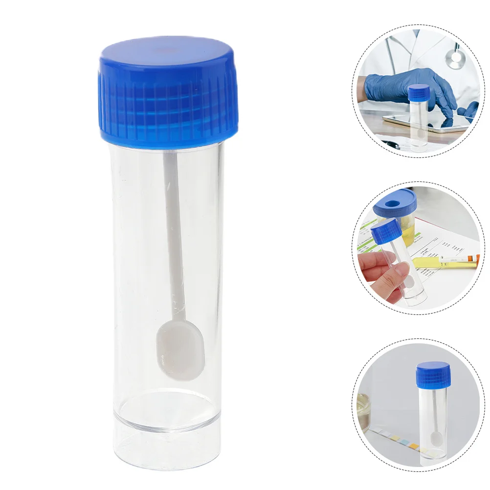

50Pcs Stool Sample Containers Spoon Included for Easy Sampling Reliable Safe Use Hospital Lab Stool Cup Sample Container