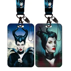 Disney Malefica Cordino per Portachiavi Porta carte di credito Bobina Clip retrattile Corda per telefono Donna Tracolla ID Porta badge YOYO