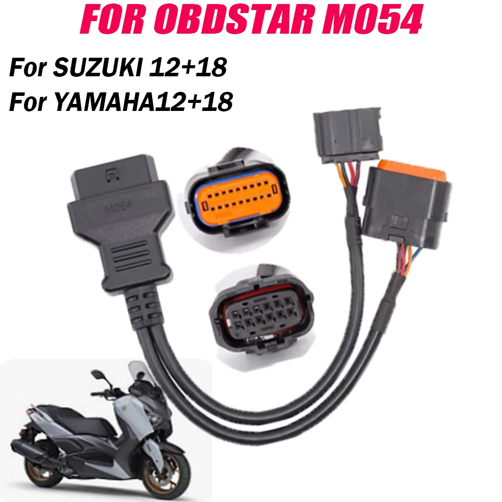 OBDSTAR M054 12+18 for Yamaha for SUZUKI Diagnostic Cable Work Motorcycle Key Programmer Diagnostic Tool 12+18 Pin Adapter Cable