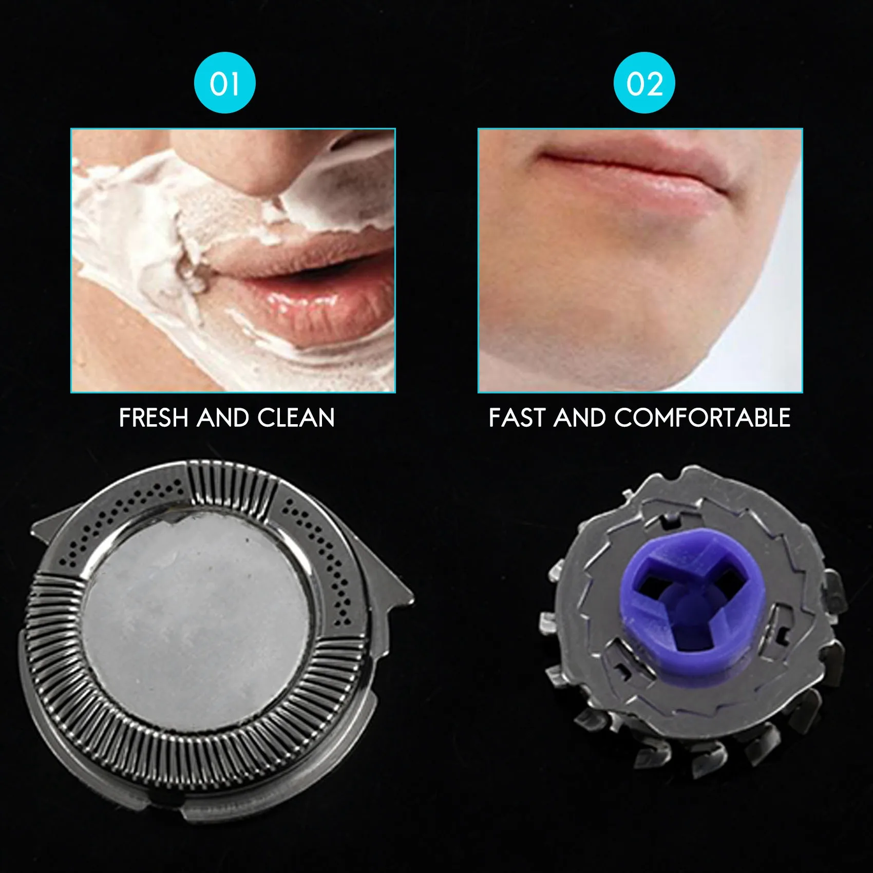 AT17 3 шт. лезвия для бритвы, режущие головки, сменные головки для Philips HQ8