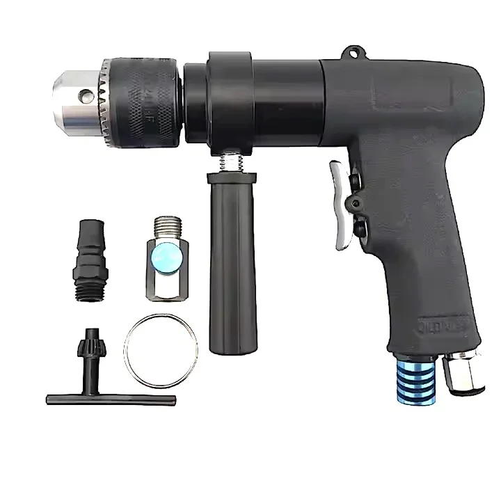 

Woodwork ,Metalwork Handheld Pneumatic Drill Robust, Long-lasting and Powerful Drills 1/2 In. 600 Rpm ,0.4 W/Auxiliary Grip