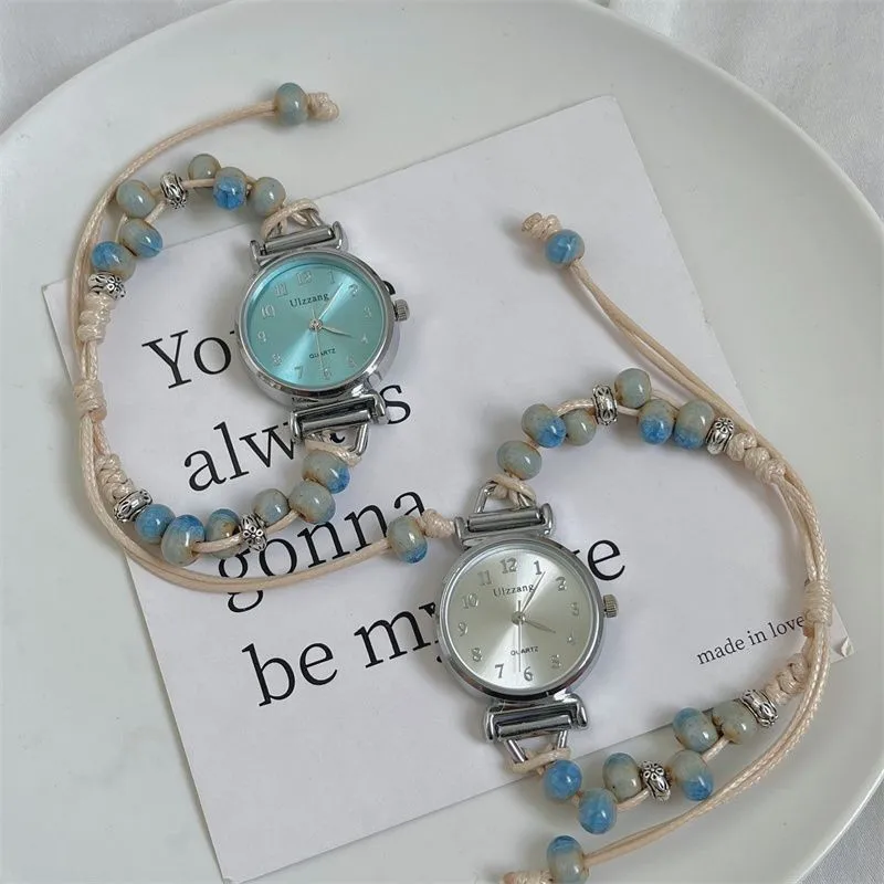 

Плетеный керамический браслет для часов для женщин, новинка 2023 года в отпускном стиле, креативные высококачественные модные аксессуары для рук, подарки для девочек