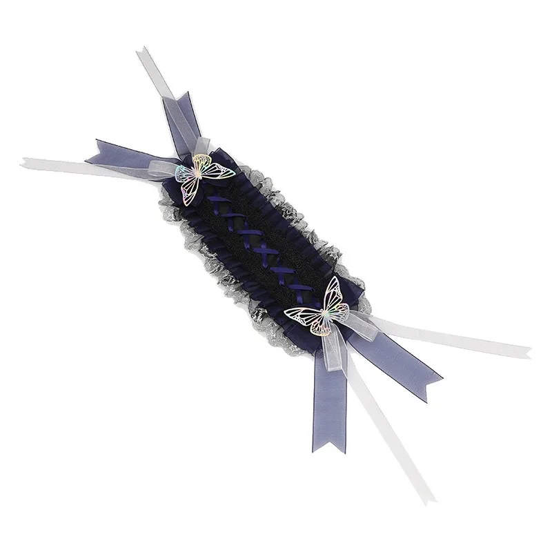 로리타 카와이 고양이 귀 레이스 보우 머리띠 코스프레 애니메이션 KC 헤어 밴드 귀여운 소녀 메이드 머리 장식 헤어 액세서리 헤드 랩