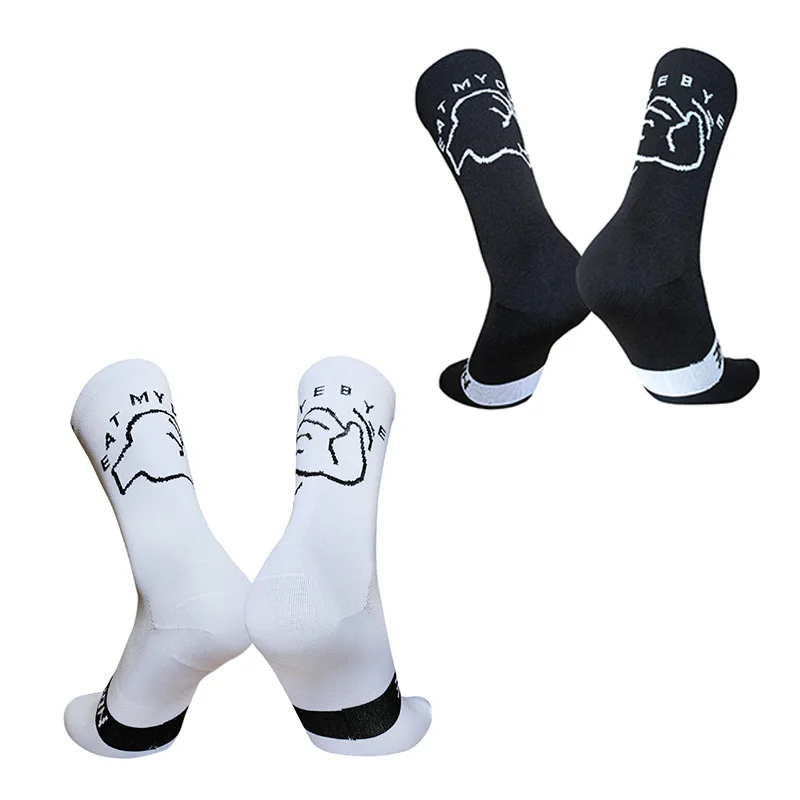 New byebye patterned cycling socks for breathability and sweat absorption, professional road cycling socks 4 pairs