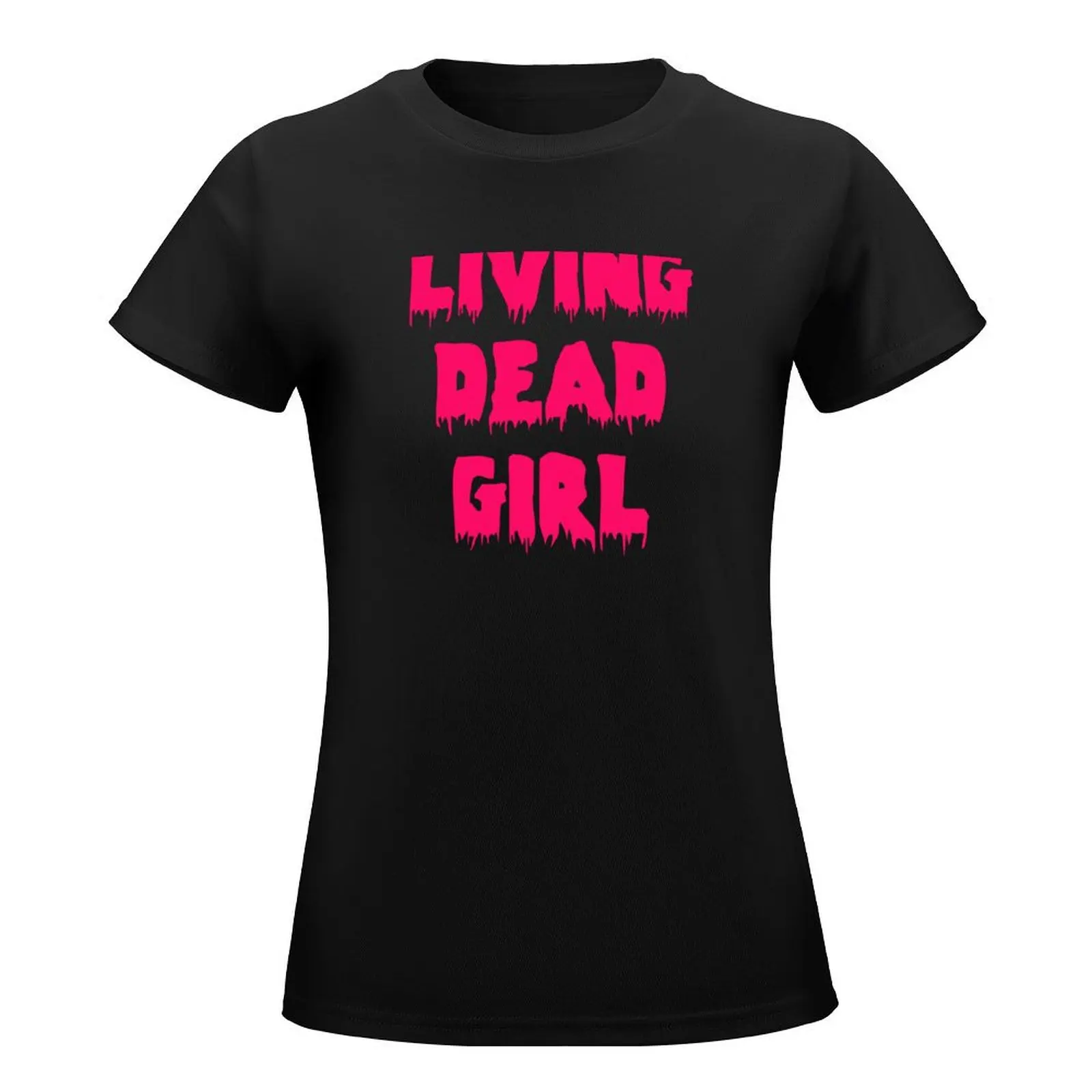 Living Dead Girl 여성용 티셔츠, 재미있는 여성용 흰색 티셔츠