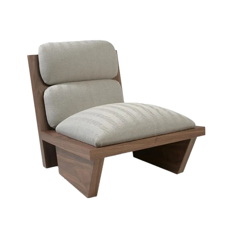 

ej-Nordic Style Customized Apartment Furniture Upholstered Fabric Lounge Chair Wood Legs Single Sofa Chair for Living Room*