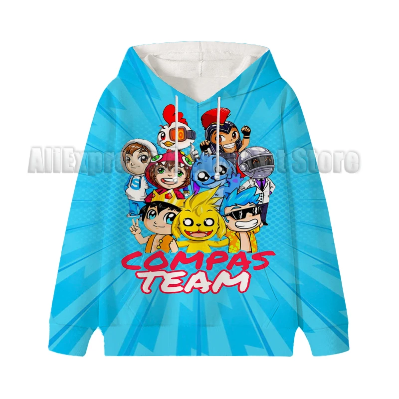 Sudadera con capucha de Mikecrack Compadretes para niños, ropa de dibujos animados, Sudadera de Manga, Top informal para bebé