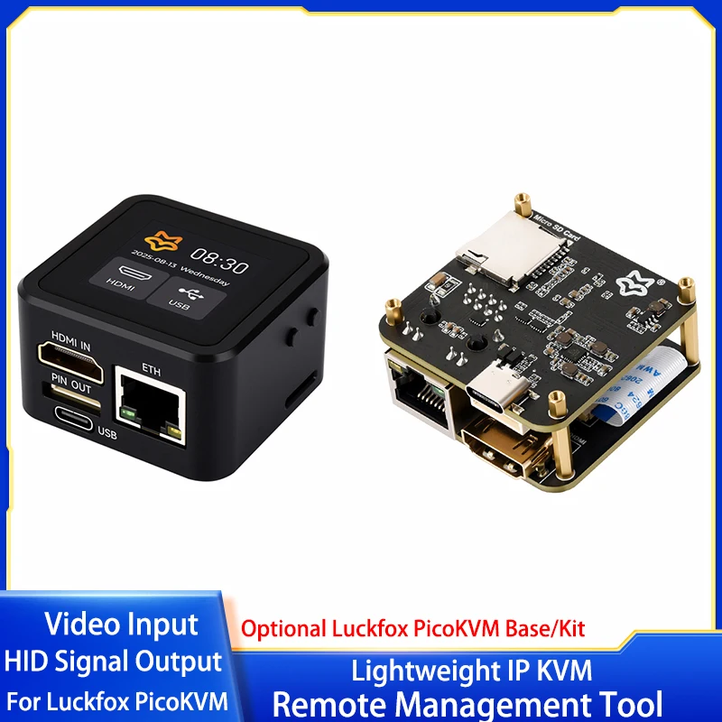 

Luckfox PicoKVM Lightweight IP KVM Remote Management Tool HDMI-compatible Video Input And HID Signal Output For Device Control