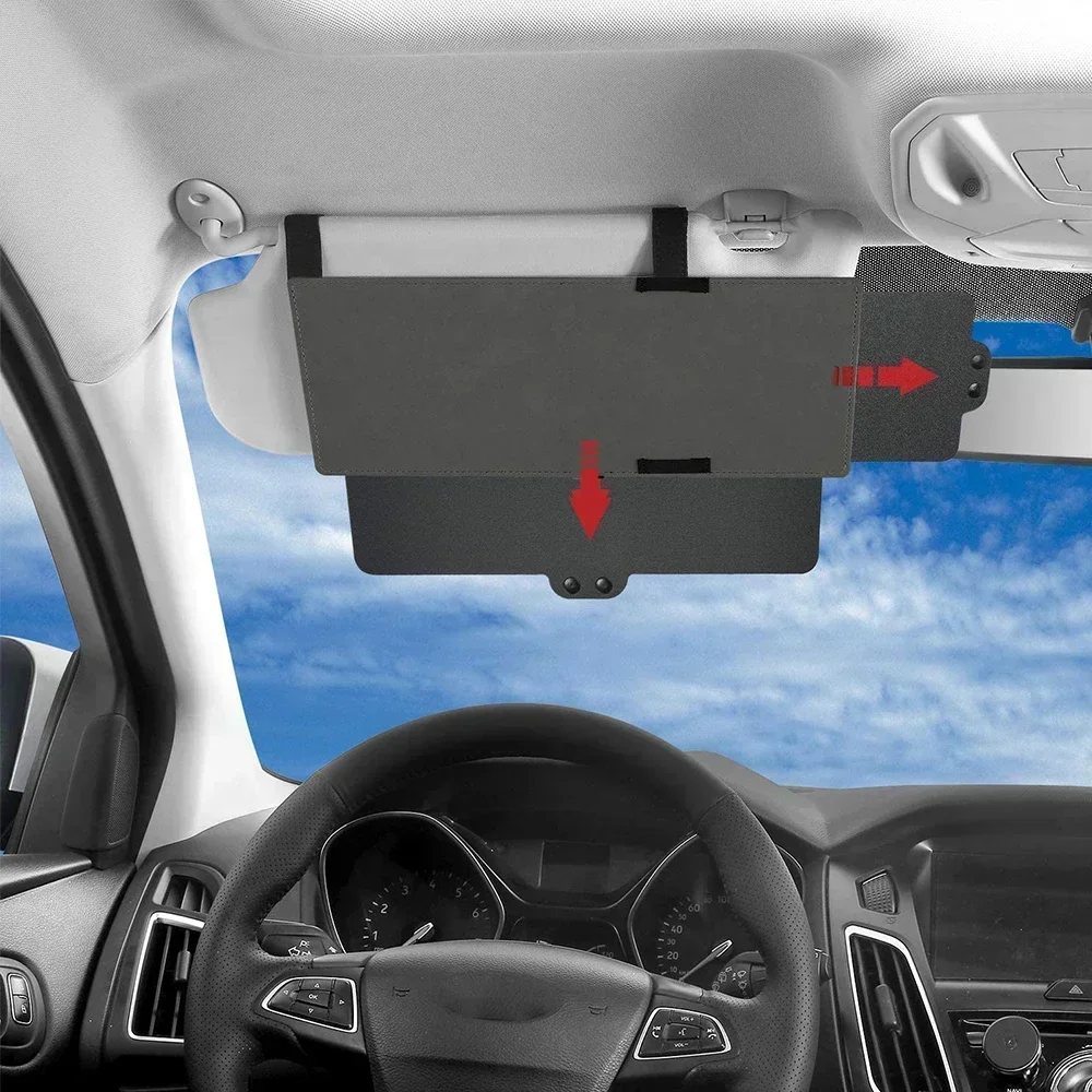 Car Sun Visor Extender Sunshade Extension Board Shield Blocker Front Side Window Shade Anti Glare For Cars Interior Accessories