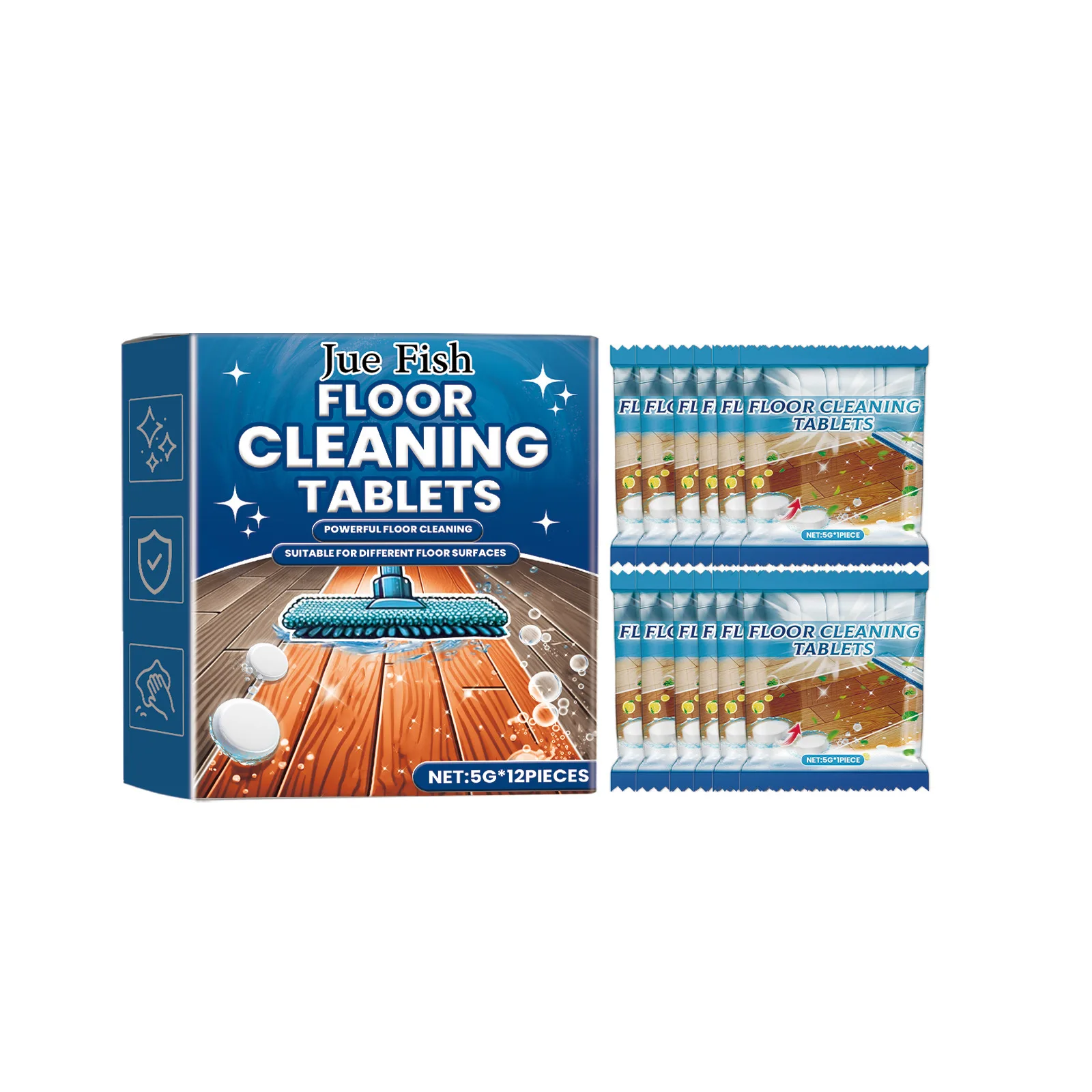 Floor Cleaning Tablets Floor Dirts Stains Remover Tile Descaling Brightening Ceramic Decontamination Floor Cleaner Detergent