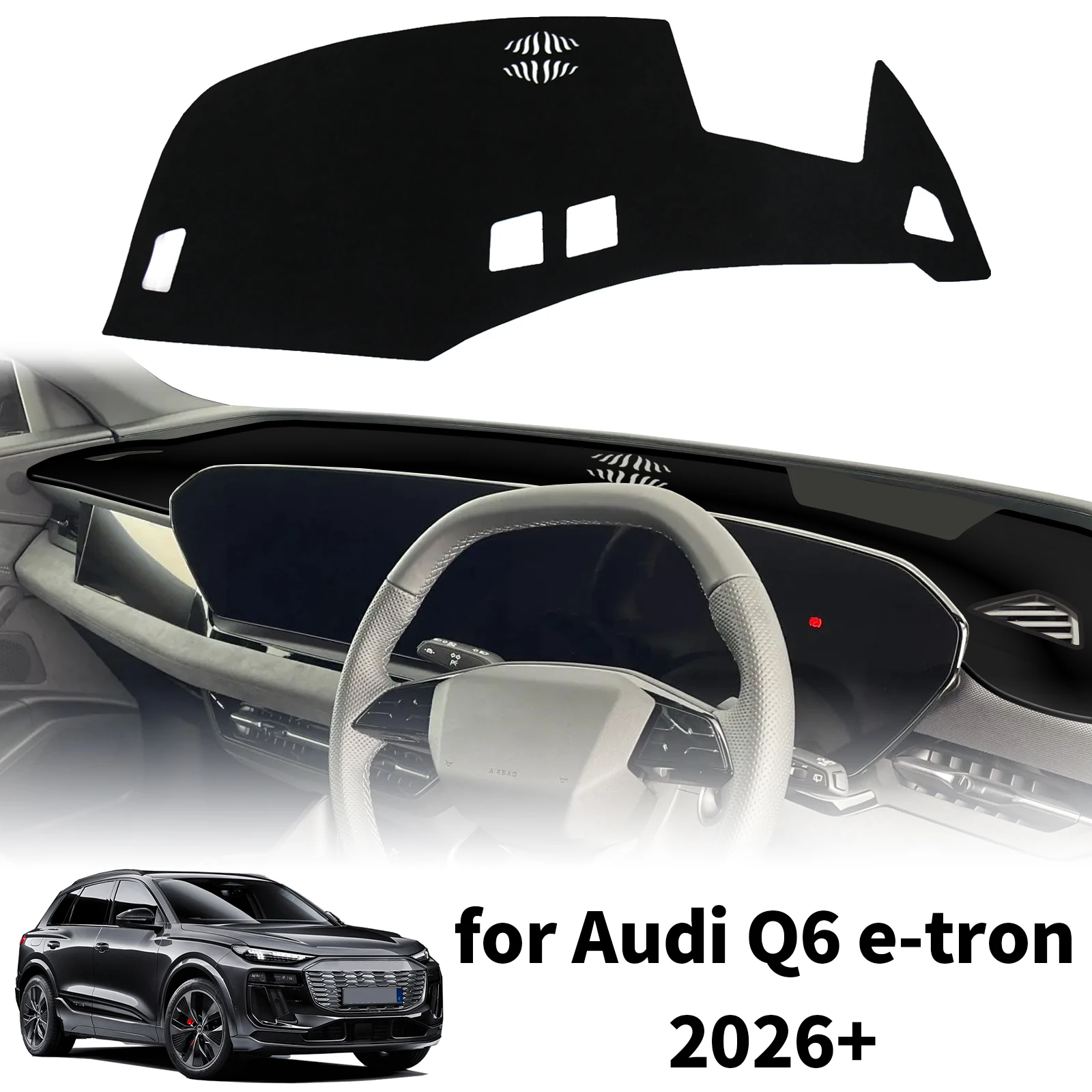 

Подходит для Audi Q6 e-tron Sportback 2026, аксессуары etron, автомобильный коврик для приборной панели, накладка на приборную панель, солнцезащитный коврик, защитный ковер