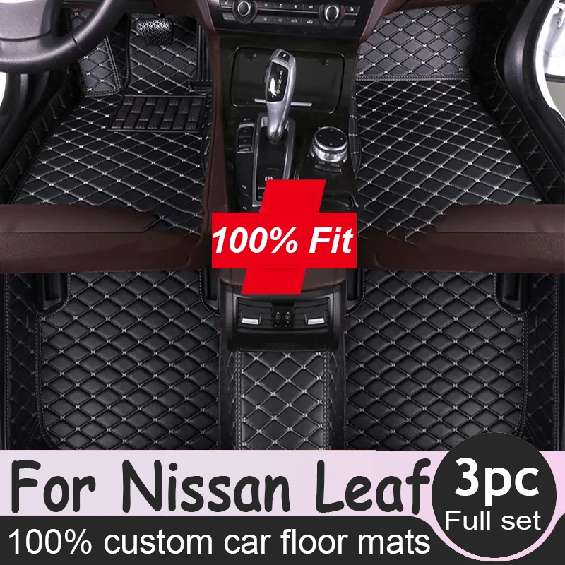 Коврики для Nissan Leaf ZE0 AZE0 2011 ~ 2017, грязеотталкивающие автомобильные коврики, роскошный кожаный коврик, коврик для защиты от грязи, аксессуары для интерьера автомобиля