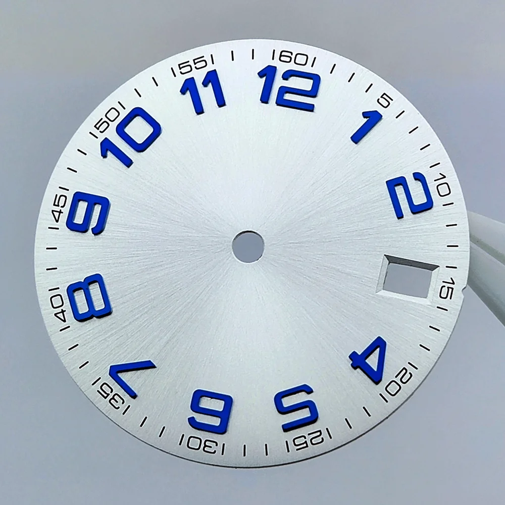 28.5mm 다이얼 NH35 다이얼 그린 루미너스 다이얼 브러시드 다이얼 HN35/NH36 무브먼트 시계 부품 교체 액세서리에 적합