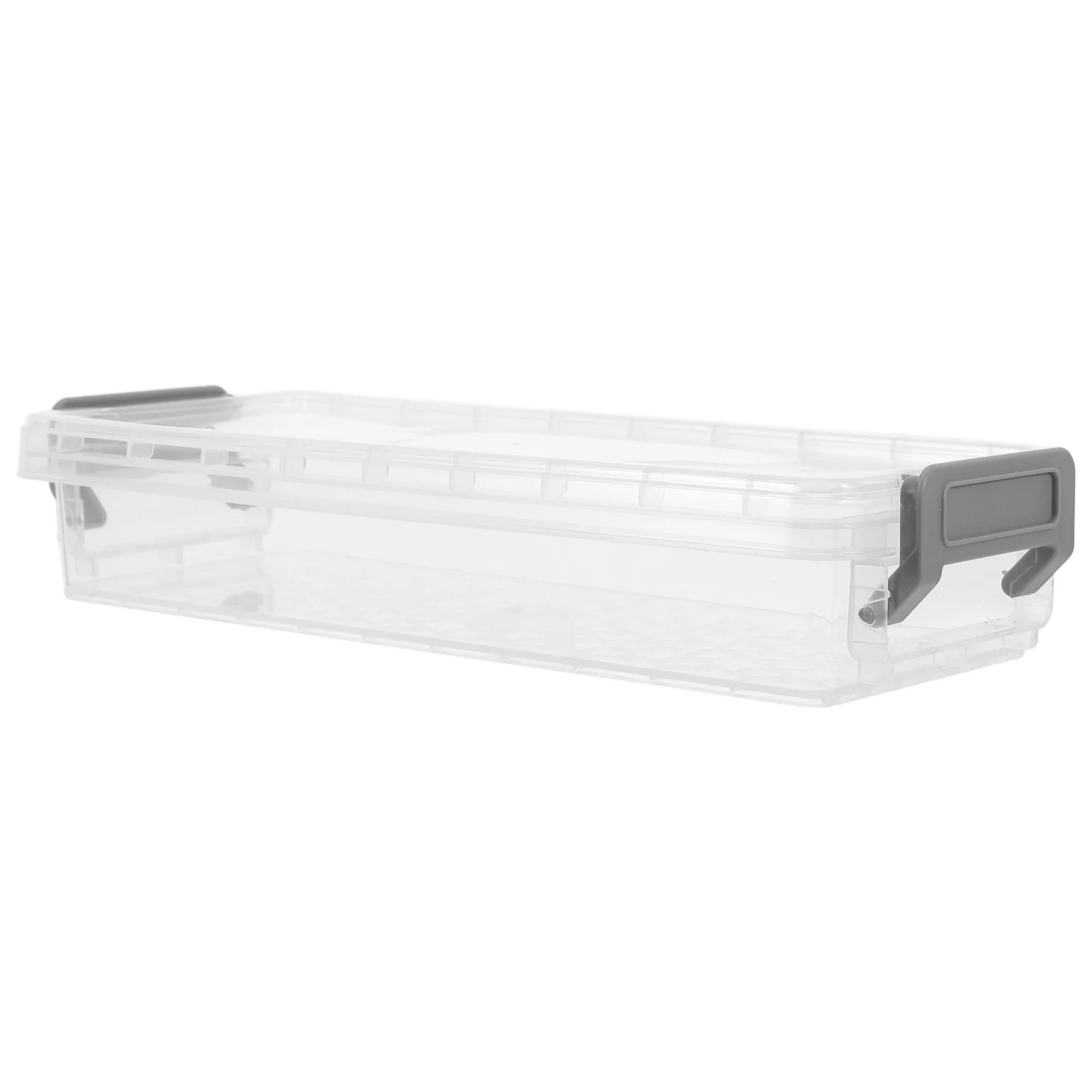 

Transparent Clear Storage Box Desk Organizer Lid Pencil Stationery Snack Container Multipurpose for Home Office School