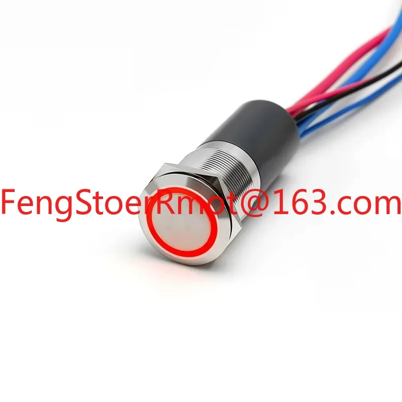 12V/24V 20A Resettable Ring LED Electronic Pushbutton Switch 3A/5A/7.5A/10A/15A/20A Marine 316 Stainless Steel IP68