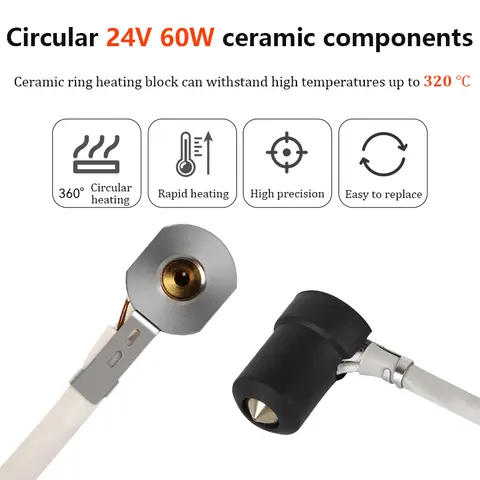 Volcano Hotend Kit 24V 60W For Voron 2.4 Prusa Ender 3 CR10 MK3S 3D Printer E3D Volcano Hot End Ceramic Heating Core Print Head