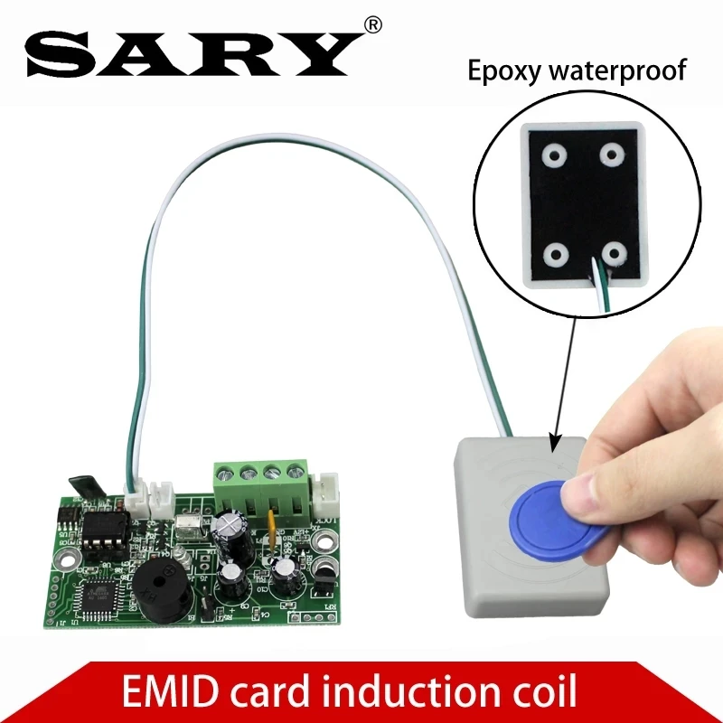 Imagem -02 - Rfid Embutido Placa de Controle Indução Módulo Controle de Bloqueio Elétrico Emid 125khz Cartão Etiqueta Controlador Controle Acesso Dc12v Saída