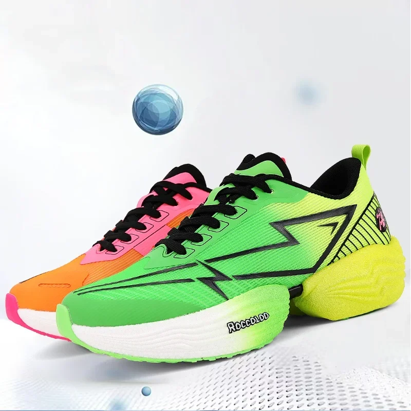 

Air Cushion Sports Running Shoes Men Casual Marathon Carbon Plate Breathable Ultralight Women's Comfort Athletic Sneakers Tenis