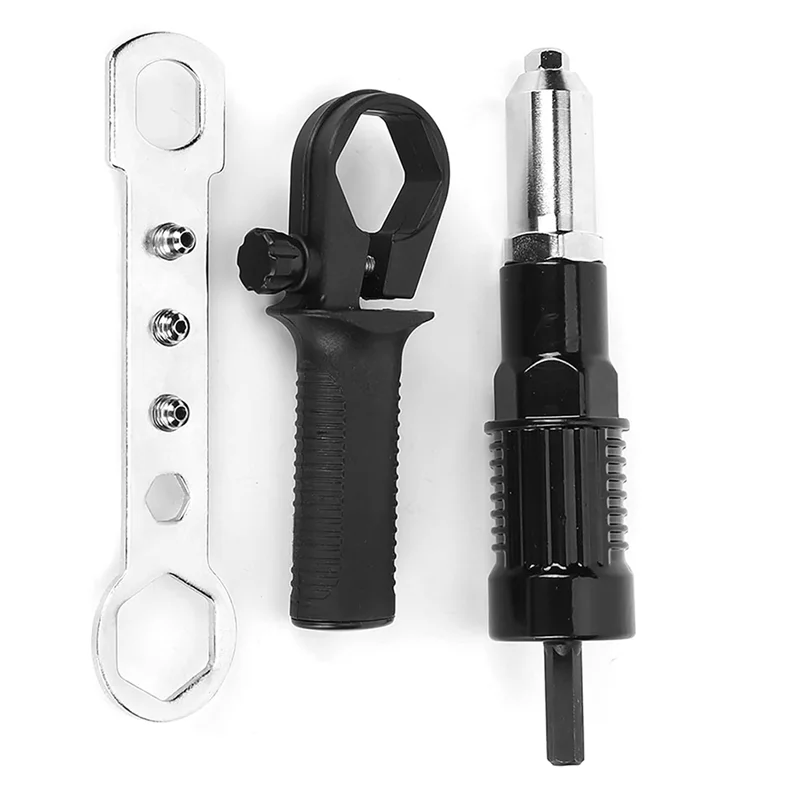 

ABZC-High Hardness Riveter Drill Accessories Cordless Riveter Drill Tool Electric Riveter Head Set Riveter Adapter