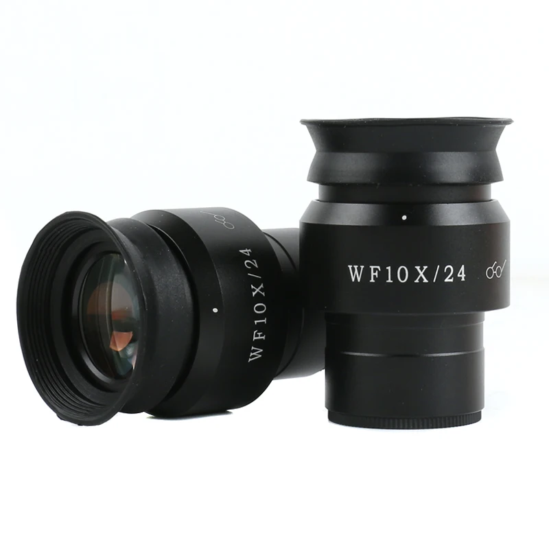 One Pair WF10X/20 High Eye-point Eyepiece Magnification WF10X WF15X WF20X WF25X WF30X WF5 15mm 10mm For Stereo Microscope