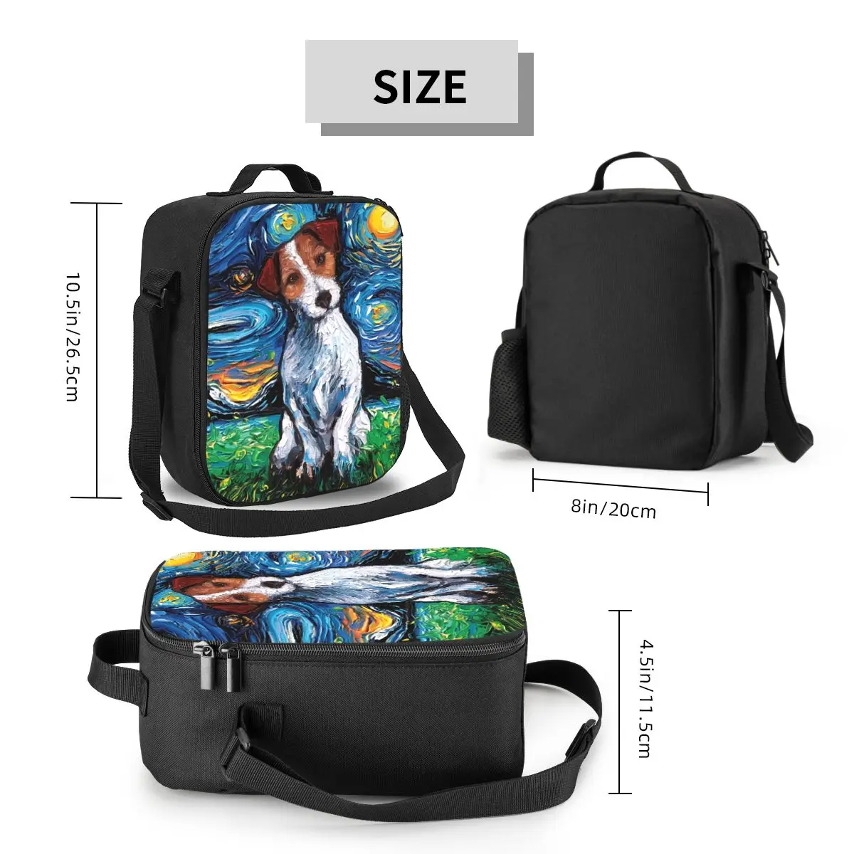 Jack Russell Terrier Pop Art Insulated Lunch Bag for Women Dog Lover Thermal Cooler Bento Box Office Work School