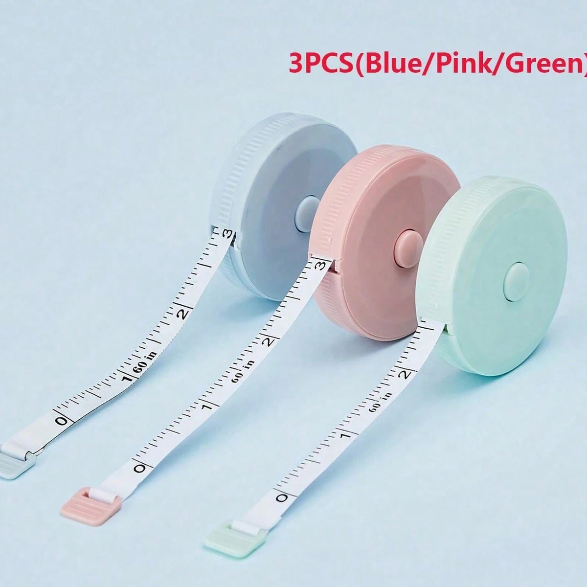 5 قطع شريط قياس مع شريط قياس مزدوج الجوانب قابل للتوسيع 60 بوصة 1.5 متر