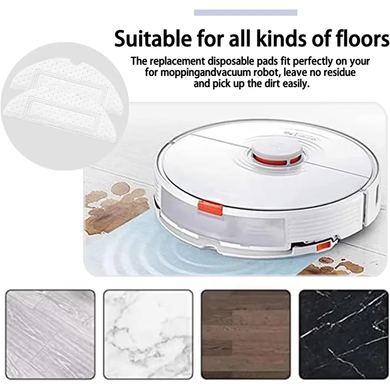 

ABLN-40PCS Disposable Mop Cloths For Roborock S7 S70 S75 S7max S7maxv T7S G10 T8 Plus Mop Pads Vacuum Robot Mop Rags Parts