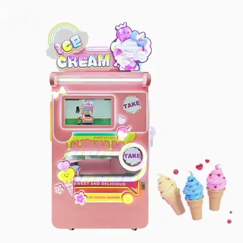 Customized 24 Hour Self Service Smart Fully Automatic Ice Vending Machine with 1 Year Warranty for Shopping Mall