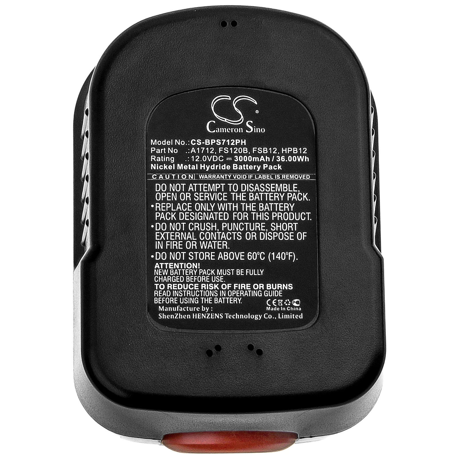 CS 3000mAh Battery For Black & Decker 244760-00  499936-34  499936-35  90534824  A12  A12EX  A12-XJ  A14  A144  A144EX BD18PSK