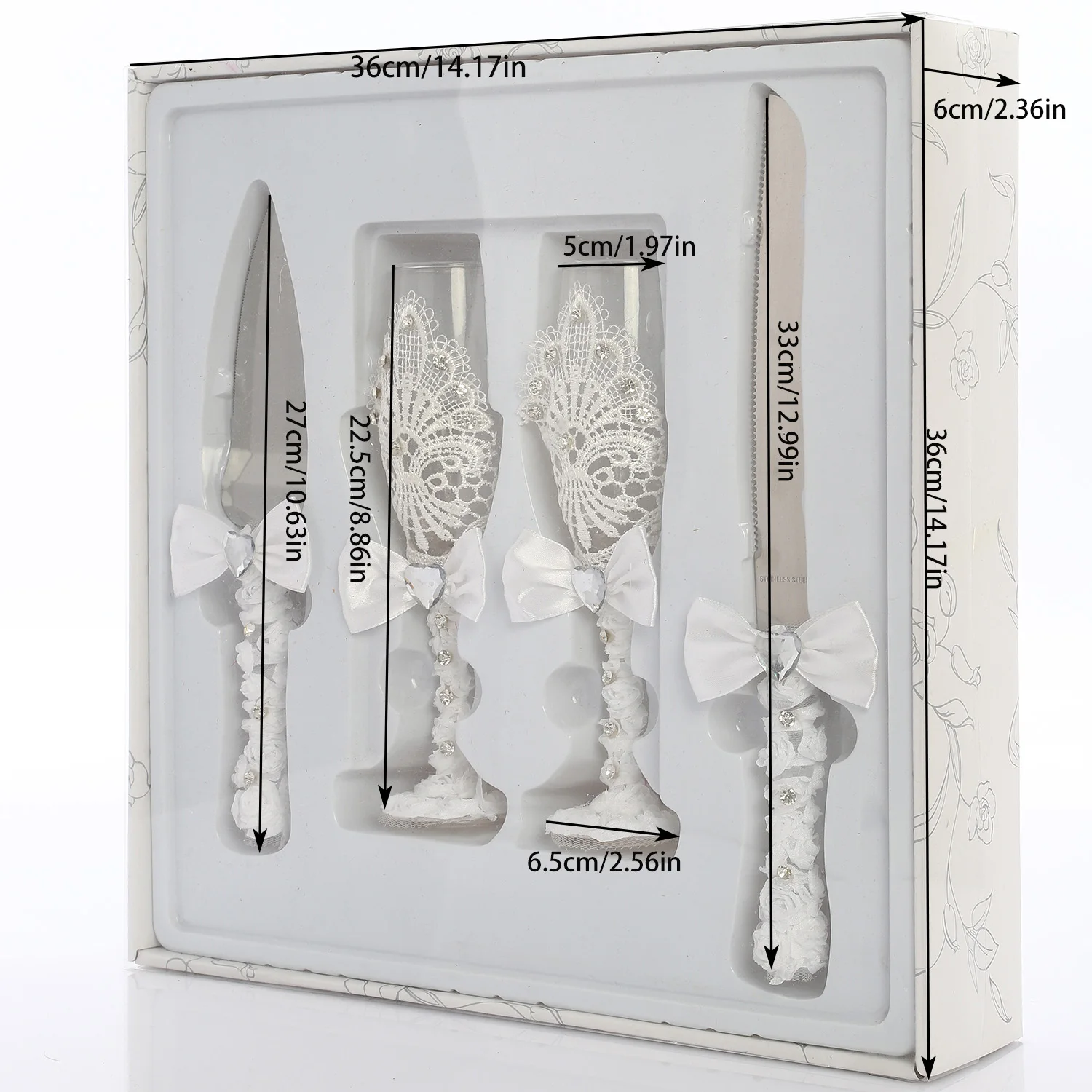 طقم زفاف أوروبي طقم أدوات مائدة زجاجي رومانسي مكون من أربع قطع