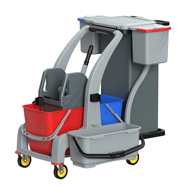

New Design Janitor Cleaning Cart Optional Model Modern and Convenient Cleaning Products Hotel Trolley