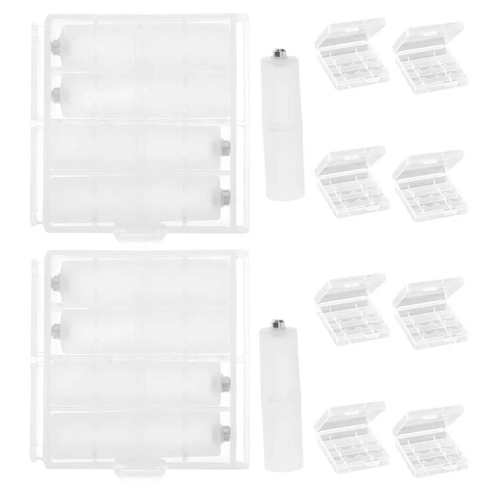 10Sets Plastic Battery Adapter Converter Holder For Battery Backup For Students Aaa Compact Lightweight Easy