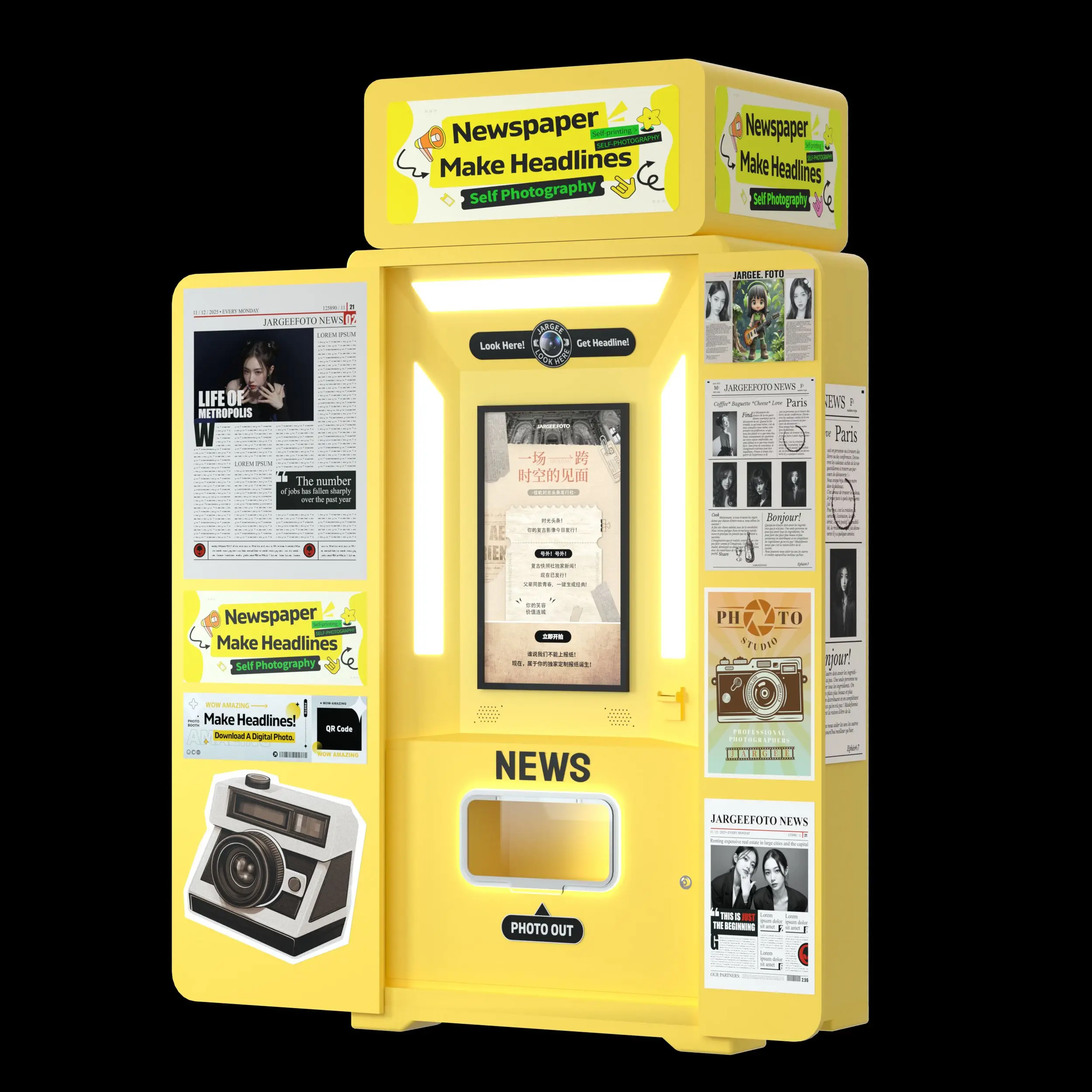customize Newest Colorful Ink Printer for Newspaper Instant Print Photo Booth SLR Camera Compatibility Self Service Print WiFi - view 2