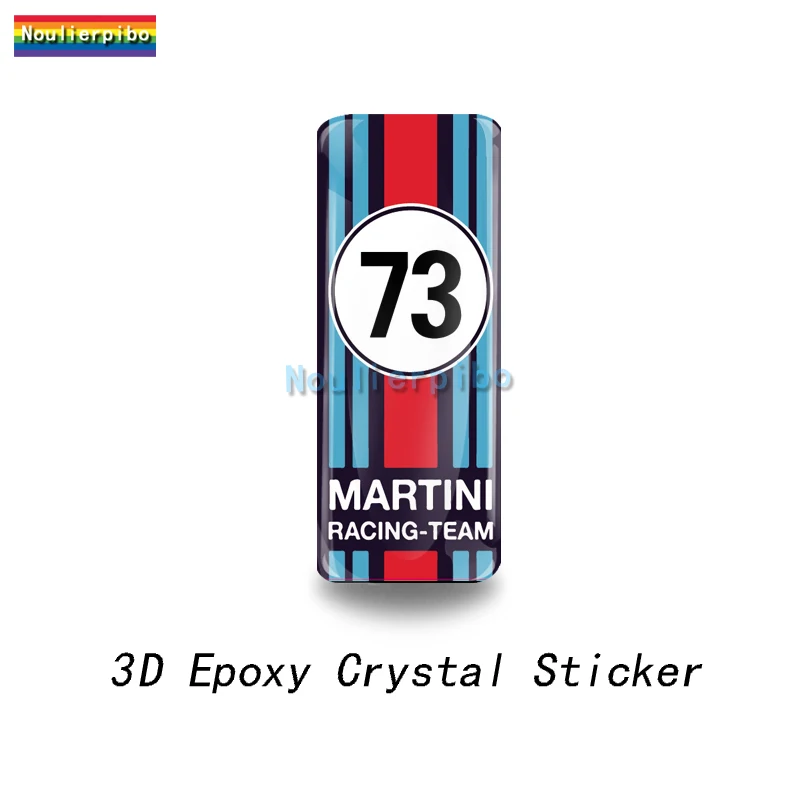 3D Personalized Crystal Top Gel Decal Martini Racing Launch Box Die Cut Vinyl Car Motorcycle Helmet Piano Trolley Case Decal