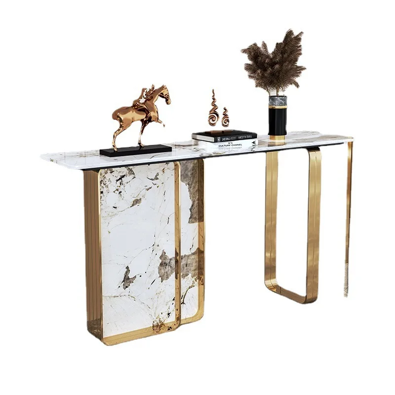 

Light luxury entrance table, simple modern strip case against the wall, end view table, Italian minimalist decoration