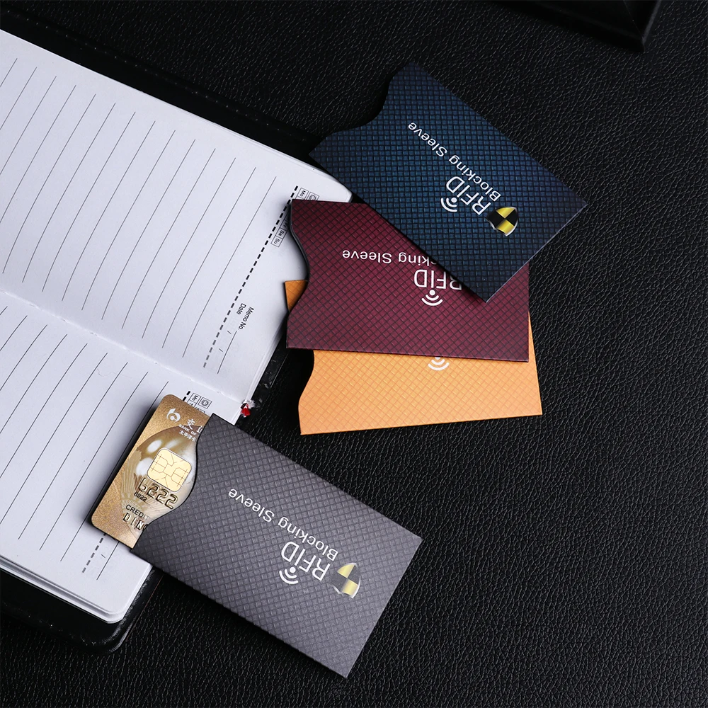 5PCS Reader Credit Cards Aluminium Anti-theft RFID Blocking Sleeve Wallet Protect Case Cover Card Holder