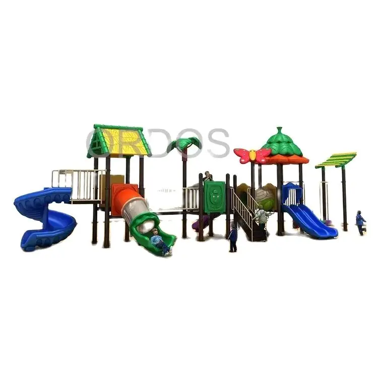 Corrediça plástica exterior Playground para crianças, personalizado feito, Kindergarten